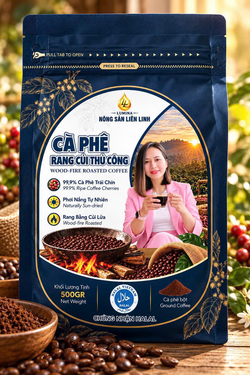 Cà Phê Rang Củi Thủ Công LUMINA Robusta S18 500g