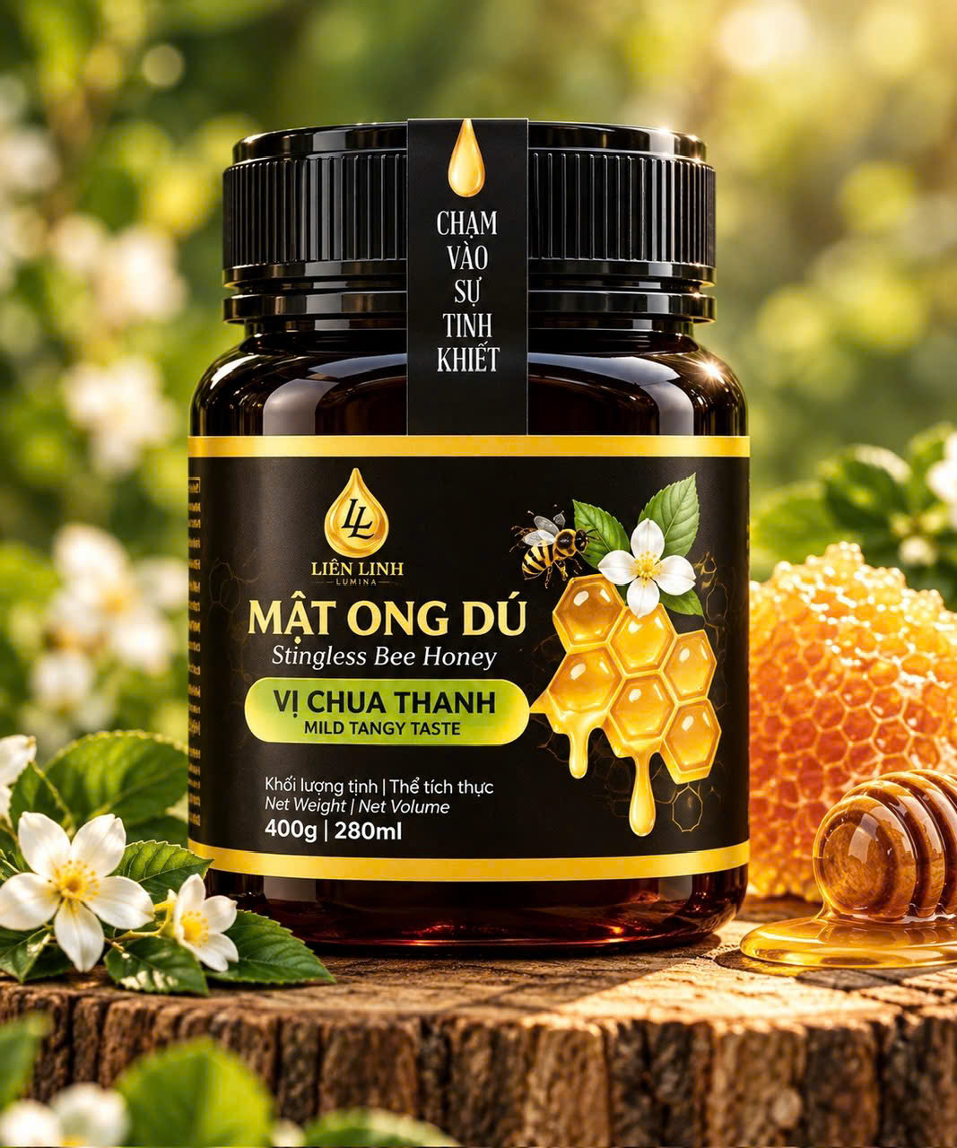 Mật Ong Dú L2 280ml/400g – Vị Chua Nhẹ, Dịu Dễ Dùng