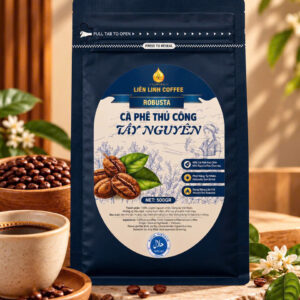 Cà Phê Robusta Tây Nguyên Rang Củi Thủ Công 500g